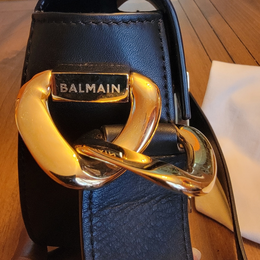 Balmain Black and Gold Belt